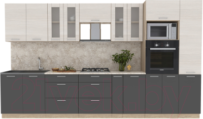 Готовая кухня Интерлиния Мила 3.6 ВТ - фото