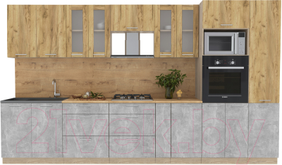 Готовая кухня Интерлиния Мила 3.6 ВТ - фото