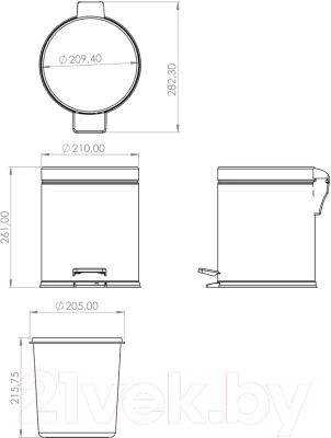 Мусорное ведро Berges 123001