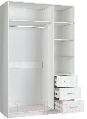 Шкаф Евва УН-03-01/B (белый)