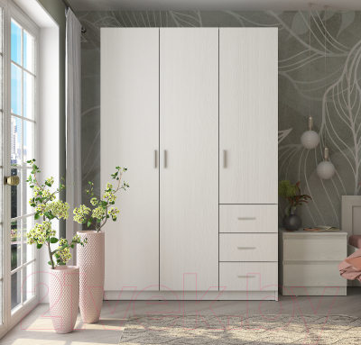 Шкаф Евва УН-03-01/B (белый)