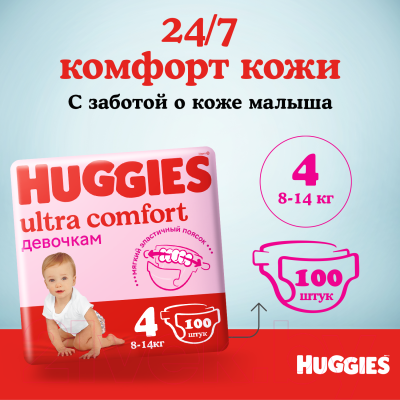 Подгузники детские Huggies Ultra Comfort 4 Disney Box Girl