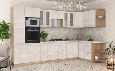 Готовая кухня Интерлиния Мила 1.68x3.4 правая