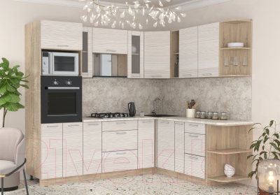 Готовая кухня Интерлиния Мила 1.88x2.4 правая