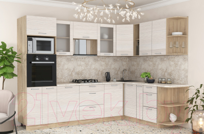 Готовая кухня Интерлиния Мила 1.88x2.8 правая