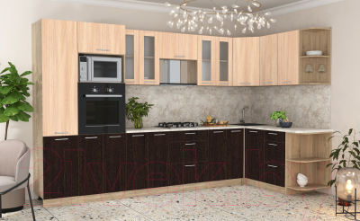 Готовая кухня Интерлиния Мила 1.68x3.4 правая