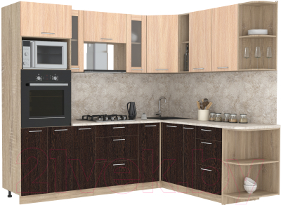 Готовая кухня Интерлиния Мила 1.88x2.4 правая - фото