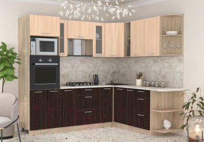 Готовая кухня Интерлиния Мила 1.88x2.4 правая