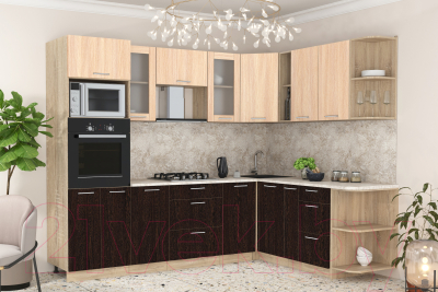 Готовая кухня Интерлиния Мила 1.88x2.6 правая