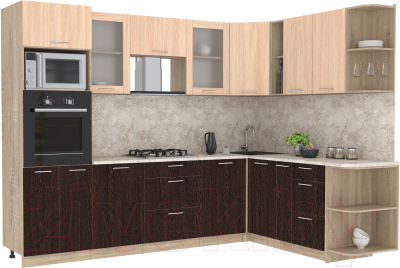 Готовая кухня Интерлиния Мила 1.88x2.8 правая - фото