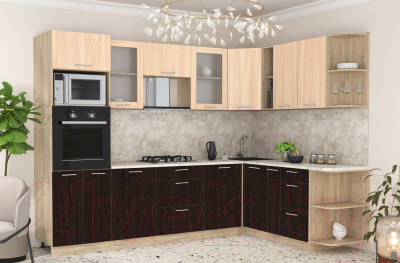 Готовая кухня Интерлиния Мила 1.88x2.8 правая