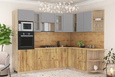 Готовая кухня Интерлиния Мила 1.88x2.6 правая