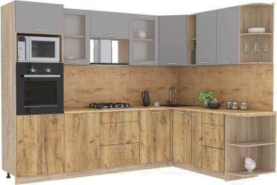 Готовая кухня Интерлиния Мила 1.88x2.8 правая - фото