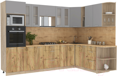 Готовая кухня Интерлиния Мила 1.88x3.0 правая - фото