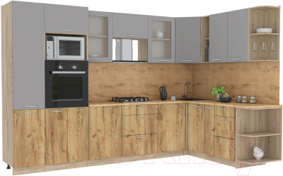 Готовая кухня Интерлиния Мила 1.88x3.2 правая - фото