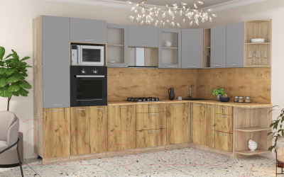 Готовая кухня Интерлиния Мила 1.88x3.2 правая