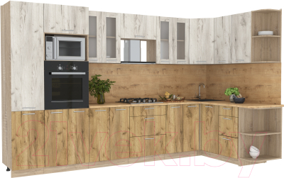 Готовая кухня Интерлиния Мила 1.68x3.4 правая - фото