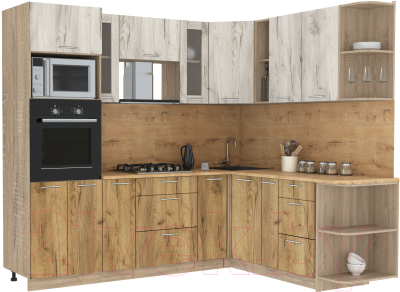 Готовая кухня Интерлиния Мила 1.88x2.4 правая - фото