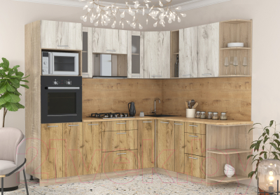 Готовая кухня Интерлиния Мила 1.88x2.4 правая