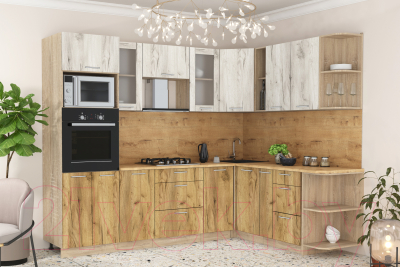 Готовая кухня Интерлиния Мила 1.88x2.6 правая