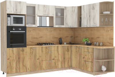 Готовая кухня Интерлиния Мила 1.88x2.8 правая - фото