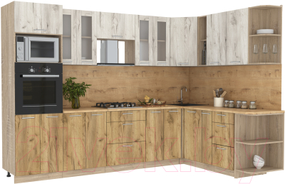 Готовая кухня Интерлиния Мила 1.88x3.0 правая - фото