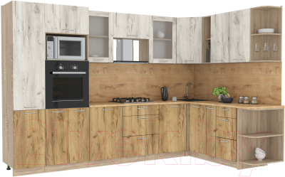 Готовая кухня Интерлиния Мила 1.88x3.2 правая - фото