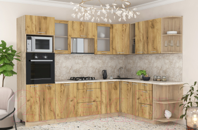 Готовая кухня Интерлиния Мила 1.88x2.8 правая