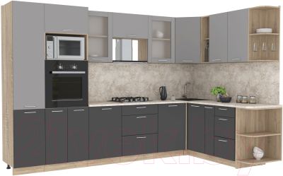 Готовая кухня Интерлиния Мила 1.88x3.2 правая - фото