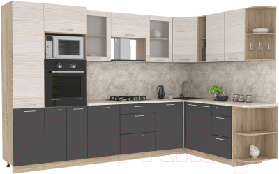 Готовая кухня Интерлиния Мила 1.88x3.2 правая - фото