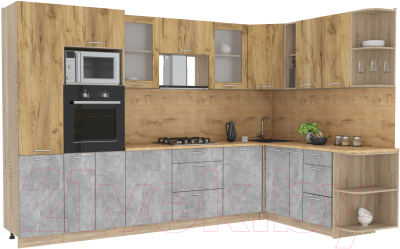 Готовая кухня Интерлиния Мила 1.88x3.2 правая - фото