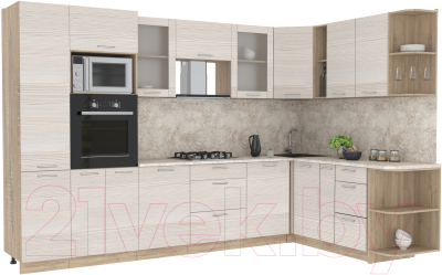 Готовая кухня Интерлиния Мила 1.88x3.2 правая - фото
