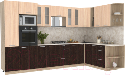 Готовая кухня Интерлиния Мила 1.88x3.4 правая - фото