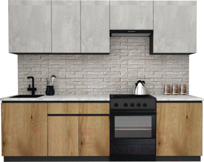 Готовая кухня ВерсоМебель Эко-8 2.6 - фото