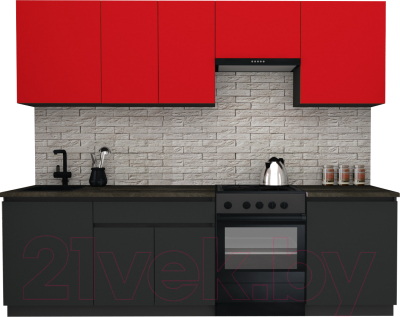 Готовая кухня ВерсоМебель Эко-8 2.6 - фото