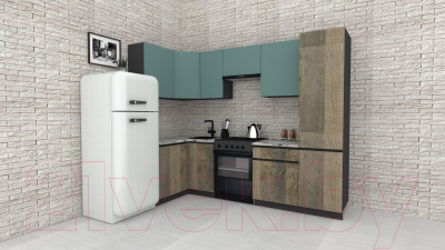 Готовая кухня ВерсоМебель Эко-8 1.2x2.7 левая