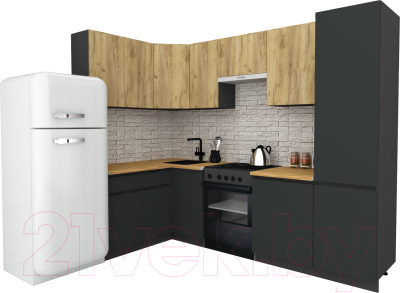 Готовая кухня ВерсоМебель Эко-8 1.4x2.7 левая - фото