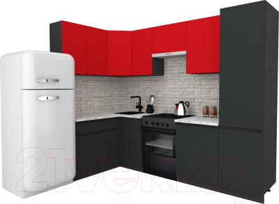 Готовая кухня ВерсоМебель Эко-8 1.4x2.7 левая - фото