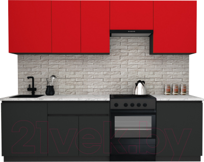 Готовая кухня ВерсоМебель Эко-8 2.6 - фото