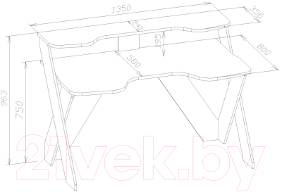 Геймерский стол Сокол-Мебель КСТ-118 (белый)