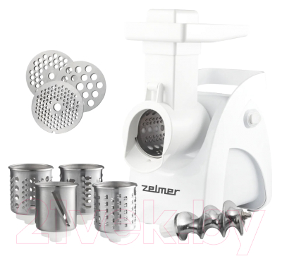 Мясорубка электрическая Zelmer ZMM9802B (белый) - фото
