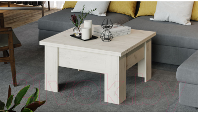 Стол-трансформер ТриЯ Тип 10 (дуб крафт белый)