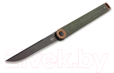 Нож туристический Boker Plus Kaizen Green Canvas Micarta / 01BO391 - фото