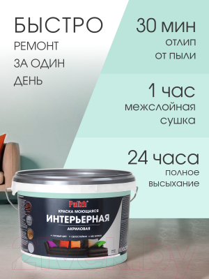 Краска Palizh Акриловая интерьерная моющаяся