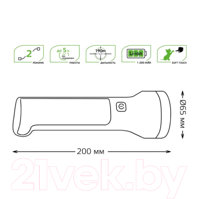 Фонарь Gauss GFL203 / GF203