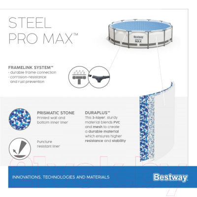 Каркасный бассейн Bestway Steel Pro Max