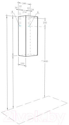Шкаф для ванной Акватон Асти (1A262903AX010)