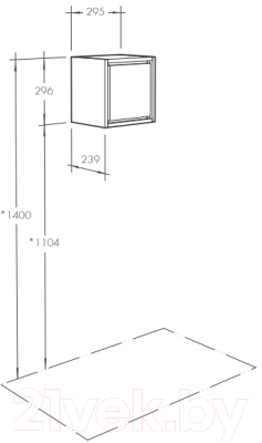 Шкаф для ванной Акватон Уэльс (1A267803WA6A0)