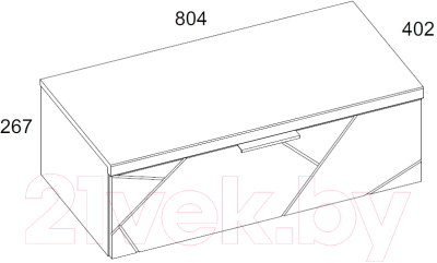 Тумба Anrex Kaylas 1S-1 (дуб каньон/силк шитаке)