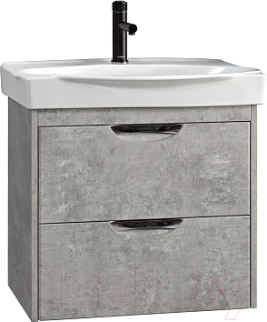 Тумба под умывальник Belux Неман НП65-02 (164, бетон светлый) - фото